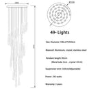 GobekUsa Gold Drop Design LED Crystal Chandelier for Staircase & Lobby