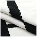 GobekUsa Embroidered Burlap Cushion Cover | Black White Gray Pillow Cover 45x45cm