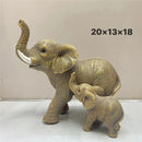 GobekUsa Elephant Family Figurine Resin Calf Kids Miniature Ornament Decoration
