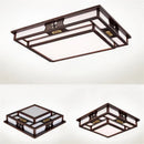 GobekUsa Antique Style Solid Wood Led Ceiling Light for Living Room Bedroom & Study