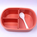 GobekUsa Fresh-keeping Lunch Box Set for Kids: Three Compartments, Microwave Safe