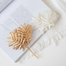 GobekUsa Gold Palm Leaves Vase: Artificial Plants for Home Decoration, Christmas, Wedding