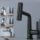 GobekUsa Digital Display Waterfall Basin Faucet with Temperature Control and Lift Sprayer