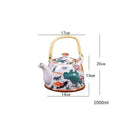 GobekUsa Blue and White Porcelain Tea Pot Clay Yixing Coffee Teapot Gaiwan Samovar