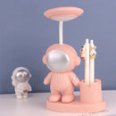 GobekUsa Astronaut Study Desk Lamp with Pencil Sharpener - Cute, Flexible & Color Adjustable