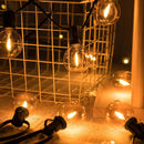 GobekUsa Amber Glass Bulb Dimmable LED String Lights Connectable for Party Wedding Decor