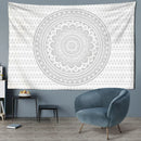 GobekUsa Grey Mandala Tapestry Wall Hanging Psychedelic Hippie Art for Aesthetic Home Decor