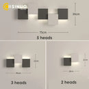 GobekUsa Geometric LED Wall Sconce Black White Light for Living Room Bedroom Hallway