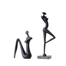 GobekUsa Abstract Black Metal Female Figure Sculpture Home Decor Accessory