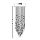 GobekUsa Luxe Crystal Chandelier: Modern Staircase & Lobby LED Lighting with Long Hallway Design