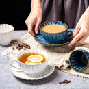 GobekUsa Ceramic Afternoon Tea Cup Set for Breakfast Lemon Tea Milk Coffeeware
