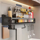 GobekUsa Double-Layer Kitchen Organizer Wall Spice Storage Rack