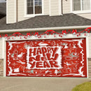 GobekUsa Christmas Backdrop Cloth for Festive Garage Door Decor & Party Venue Scene
