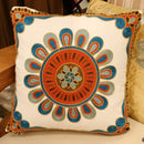 GobekUsa Ethnic Flower Elephant Pillowcase, Hand-Embroidered Boho Cushion Cover
