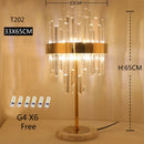 GobekUsa Crystal Gold Floor Lamp for Bedroom & Living Room - Modern Luxury LED Light