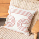 GobekUsa Cotton Loop Tufted Ivory Cushion Cover for Home Decoration