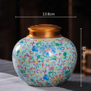 GobekUsa Enamel Tea Pot Ceramic Storage Jar - Airtight Coffee Container