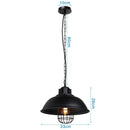 Vintage Black Metal Dome Pendant Light