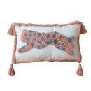 GobekUsa Geometric Hand-Embroidered Tassel Pillowcase