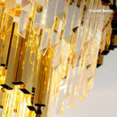 GobekUsa Golden Luxury Chandelier: Elegant Crystal Ceiling Light for Hotel Living Room
