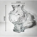 GobekUsa Irregular Glass Vase: Desk Decor, Flower Arrangement, Aesthetic Room Pot