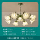 GobekUsa LED Flower Chandelier: French Retro Style for Bedroom, Living Room, Restaurant