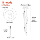 GobekUsa Crystal LED Pendant Light: Luxury Lighting Fixture for Living Room, Bedroom, Hotel & Shop