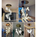 GobekUsa LED Ceiling Chandelier Stairs Pendant Lamp Modern Novelty Lighting Living Room Dining Room