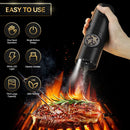 GobekUsa Electric Salt Pepper Grinder Set USB Rechargeable Adjustable Coarseness LED Light