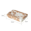 GobekUsa Coral Pink Marble Bathroom Accessories Set: Dispenser, Dish, Holder, Tissue Box, Tray