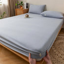 GobekUsa Coarse Cloth Prue Cotton Queen Fitted Sheet Set with Pillowcases