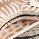 GobekUsa Gold Tiger Skin Ceramic Plate Zebra Dish Jewelry Holder Tray