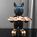 GobekUsa French Bulldog Sculpture: Abstract Figurine & Key Holder Ornament