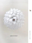 GobekUsa French White Glass Pendant Lights: Luxury LED Hanging Lamps for Living & Dining Rooms