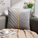 GobekUsa Golden Velvet Patchwork Cushion Cover for Sofa Decor