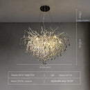 GobekUsa Crystal Water Drop Branch Chandelier: Luxury LED Lighting for Hall, Living Room, or Bar