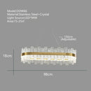 GobekUsa Crystal LED Chandelier: Gold/Black Luxury Pendant Lighting for Home