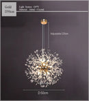 GobekUsa Dandelion Chandelier LED Sparkle Ball Crystal Lighting for Restaurant & Living Room