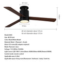 GobekUsa 40 Inch LED Ceiling Fan with Remote Control - Modern Plywood Blade Design