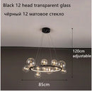 GobekUsa Glass Ball LED Chandelier: Modern Nordic Style for Living, Dining, Kitchen, Study