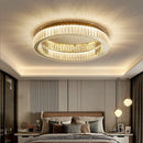 GobekUsa Gold Crystal Ceiling Light Ring LED - Modern Luxury Indoor Home Lighting
