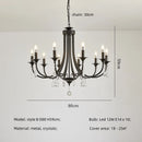 GobekUsa Black Metal Crystal Chandelier: Artistic LED Lighting for Home Decor