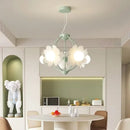 GobekUsa LED Flower Chandelier: French Retro Style for Bedroom, Living Room, Restaurant