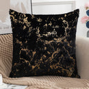 GobekUsa Golden Fur Cushion Cover White 43x43 - Luxury Home Decor Pillow Case