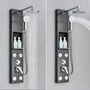 GobekUsa Rainfall Shower Panel with Storage Rack and Massage Jets