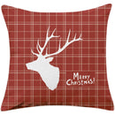 GobekUsa Christmas Cotton Linen Pillowcases - Decorative Sofa Cushion Cover in Various Sizes