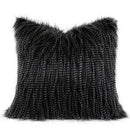 GobekUsa Luxe Black Fluffy Throw Pillow Cover - Modern Simplicity & Art Deco Design