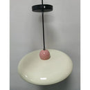 French Cream Flying Saucer Metal Pendant Light