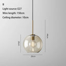GobekUsa Industrial Retro LED Glass Pendant Light Chandelier for Kitchen Restaurant