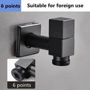 GobekUsa Black Wall Mount Washing Machine Tap - Garden Outdoor Bathroom Water Faucet